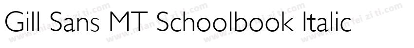 Gill Sans MT Schoolbook Italic字体转换